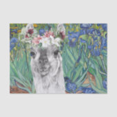 Van Gogh's Irises en Fancy Llama Tissuepapier (Voorkant)