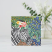 Van Gogh's Irises en Fancy Zebra Flat Kaart (Staand voorkant)