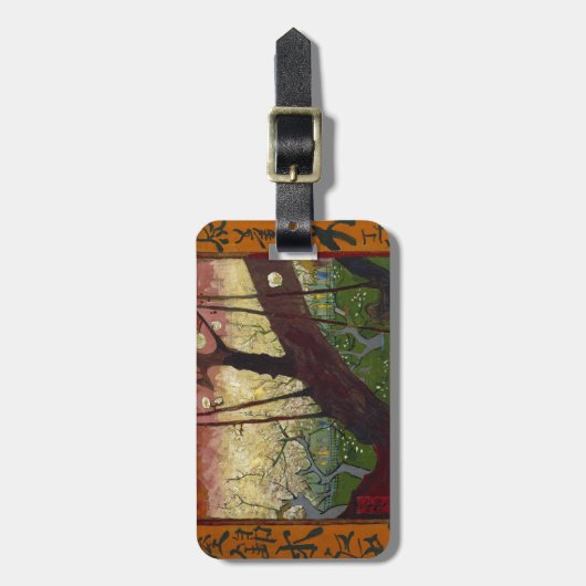 Van Gogh's Japonaiserie na Hiroshige Bagagelabel (Voorkant verticaal)