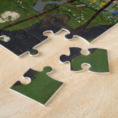 Van Gogh's Japonaiserie na Hiroshige Legpuzzel (Zijkant)