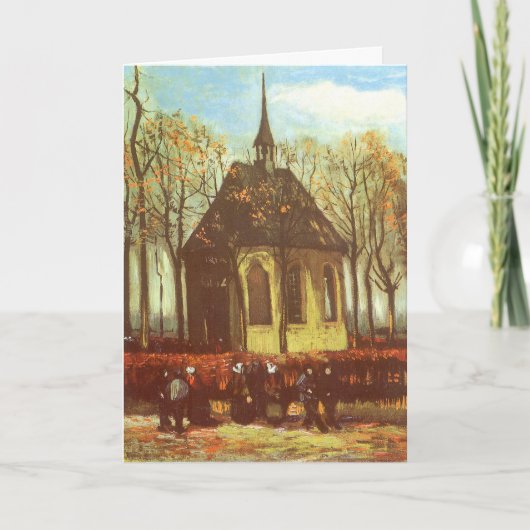 Van Gogh's kapel bij Nuenen Feestdagen Kaart (Voorkant)