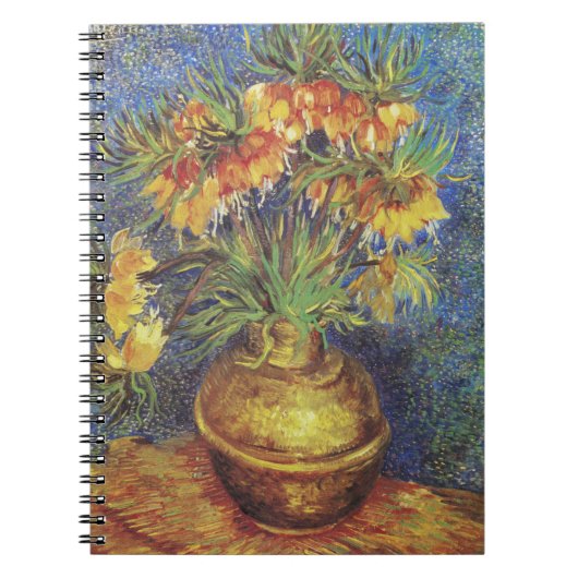 Van Goghs keizerlijke Fritillaria in een koperen v Notitieboek (Voorkant)