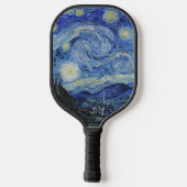Van Goghs klassieke schilderij De Sterrennacht Pickleball Paddle (Achterkant)
