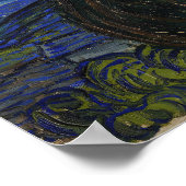 Van Goghs klassieke schilderij De Sterrennacht Poster (Hoek)