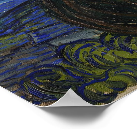 Van Goghs klassieke schilderij De Sterrennacht Poster (Hoek)