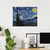 Van Goghs klassieke schilderij De Sterrennacht Poster (Thuiskantoor)