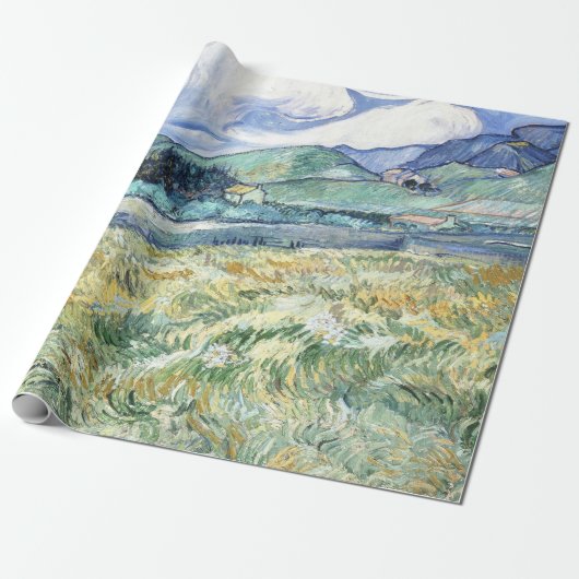 Van Goghs Landschap van Saint-Rémy Cadeaupapier (Uitgerold)