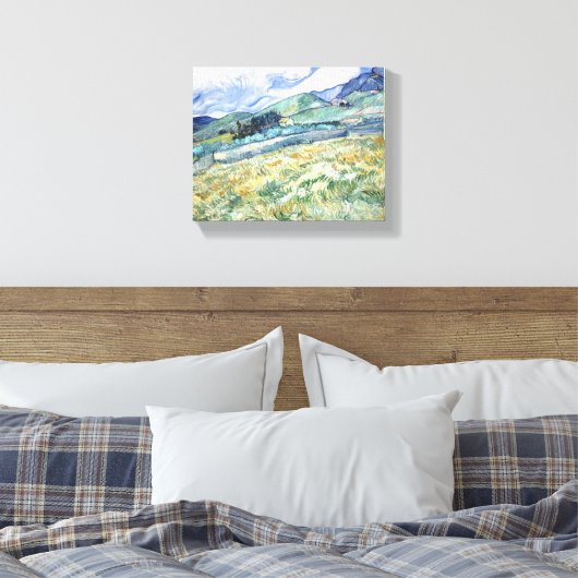 Van Goghs Landschap van Saint-Rémy Canvas Afdruk (Insitu (Slaapkamer))