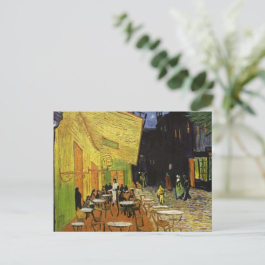 Van Gogh's Night Cafe Briefkaart (Staand voorkant)