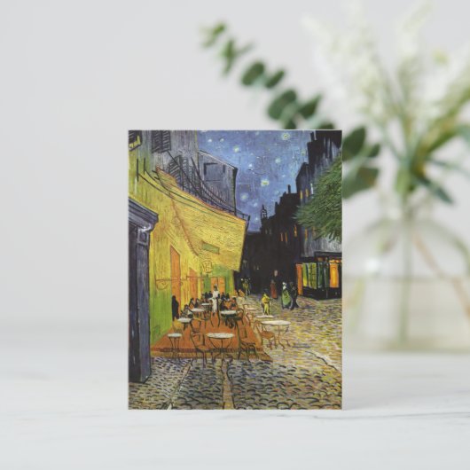 Van Gogh's Night Cafe Briefkaart (Staand voorkant)