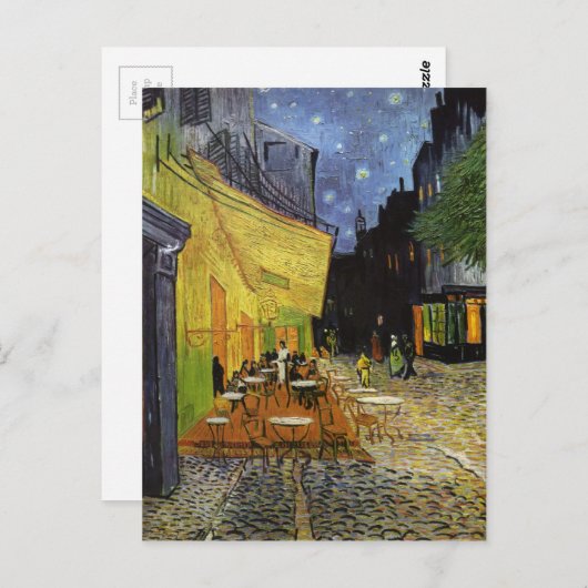 Van Gogh's Night Cafe Briefkaart (Voorkant / Achterkant)