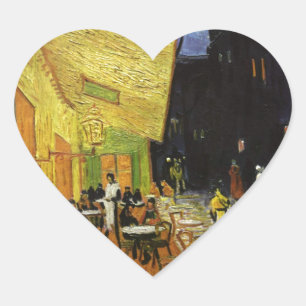 Van Gogh's Night Cafe Hart Sticker