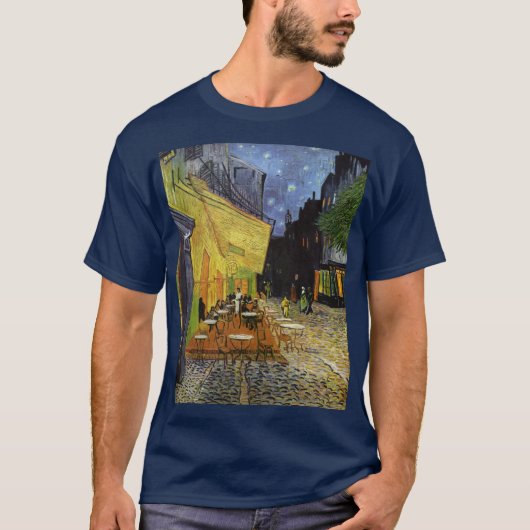 Van Gogh's Night Cafe Marine Blue T-shirt (Voorkant)