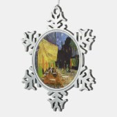 Van Gogh's Night Cafe Tin Sneeuwvlok Ornament (Rechts)