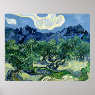 Van Gogh's Olijfbomen met de Alpilles Poster