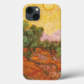 Van Gogh's Olijfbomen met gele hemel en zon Case-Mate iPhone Case (Achterkant)