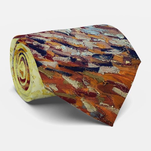 Van Gogh's "Olijfboomontwerp"-Stropdas Stropdas (Opgerold)