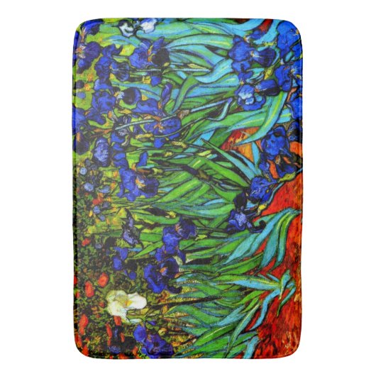 Van Goghs populaire schilderij, Irissen, Badmat (Voorkant Verticaal)