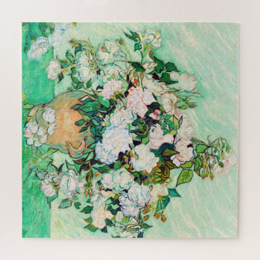 Van Gogh's roze rozen Jigzaag Puzzle Legpuzzel (Horizontaal)