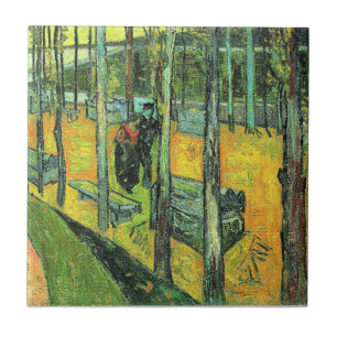 Van Goghs schilderij, Alychamps, Herfst Tegeltje