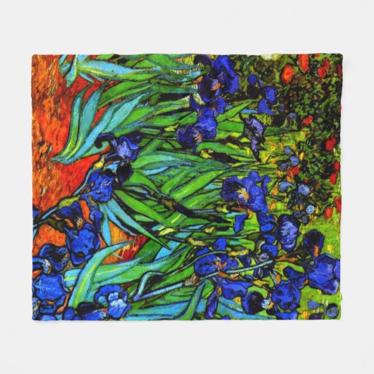 Van Gogh's schilderij, Irises Fleece Deken (Voorkant (Horizontaal))