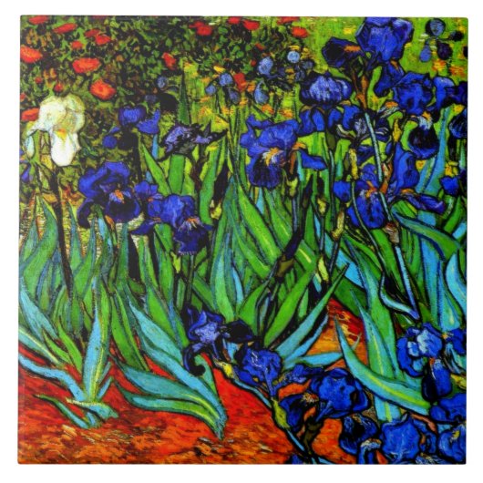 Van Gogh's schilderij, Irises Tegeltje (Voorkant)
