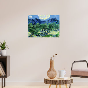 Van Goghs schilderij, Olijfbomen met Alpilles Poster