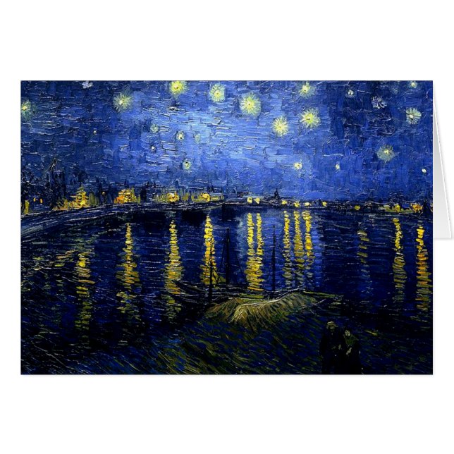 Van Gogh's schilderij, Sterrennacht over de Rijn (Voorkant Horizontaal)