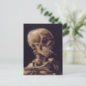 Van Gogh's skelet met brandende sigaretten Briefkaart (Staand voorkant)