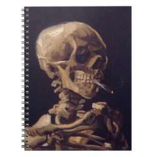 Van Gogh's skelet met brandende sigaretten Notitieboek