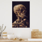 Van Gogh's Skeleton with Burning Cigarette Poster (Keuken)