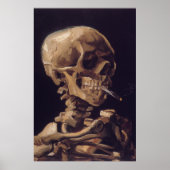Van Gogh's Skeleton with Burning Cigarette Poster (Voorkant)