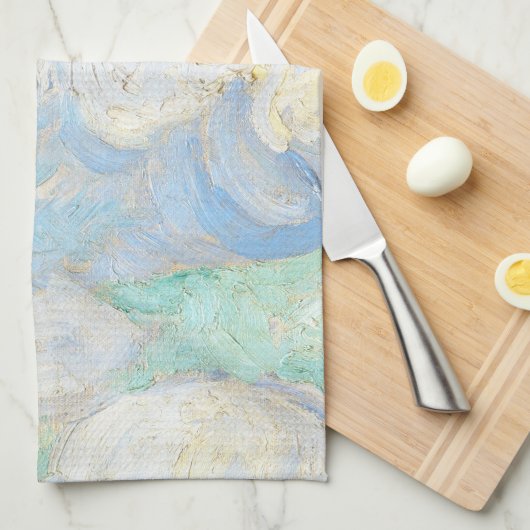 Van Gogh's sky background Theedoek (Quarter Fold)