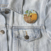 Van Gogh's slaapkamer in Arles Ronde Button 5,7 Cm (In situ)