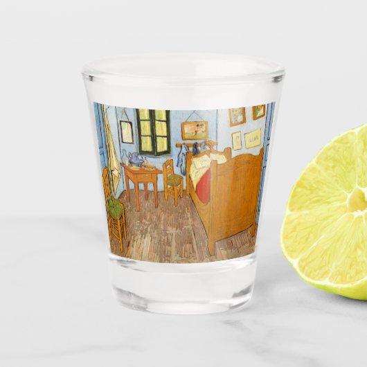 Van Gogh's slaapkamer Shot Glas (Voorkant)