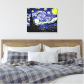 Van Gogh's Sterrennacht, 1889 Canvas Afdruk (Insitu (Slaapkamer))