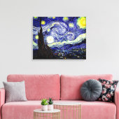Van Gogh's Sterrennacht, 1889 Canvas Afdruk (Insitu (Woonkamer))