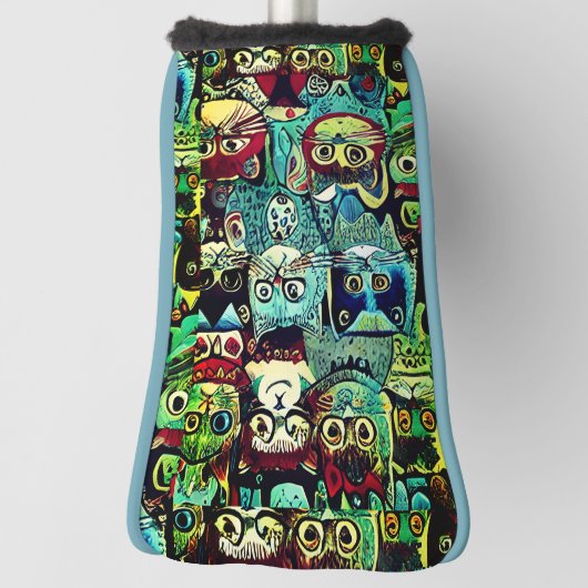 Van Gogh's Sterrennacht, 1889 Golf Head Hoesje Golfheadcover (Draai 90)