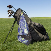 Van Gogh's Sterrennacht, 1889 Golfhanddoek (Groen)