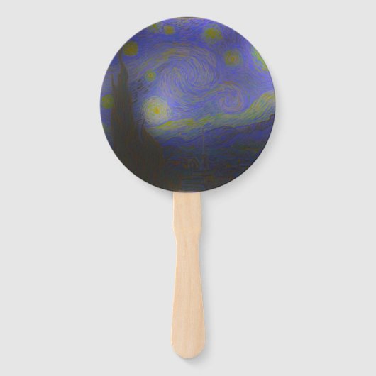 Van Gogh's Sterrennacht, 1889 Handwaaier (Achterkant)