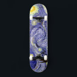 Van Gogh's Sterrennacht, 1889 Persoonlijk Skateboard<br><div class="desc">Het schilderij, dat 's nachts als Van Gogh's magnum opus wordt gehuld, toont het uitzicht buiten zijn sanatorium-raam, hoewel het overdag uit het geheugen werd geverfd. Afbeelding is in het publieke domein. Contact opnemen met patronen en schilderijen en afbeeldingen voor speciale verzoeken. © Copyright 2020 P.D., Patronen & schilderijen &...</div>