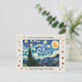 Van Goghs Sterrennacht Art Inspired Briefkaart (Staand voorkant)