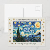 Van Goghs Sterrennacht Art Inspired Briefkaart (Voorkant / Achterkant)