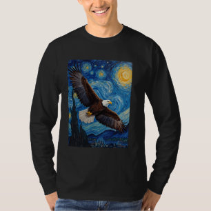 Van Goghs Sterrennacht Bald Eagle Majestic Bird A T-shirt