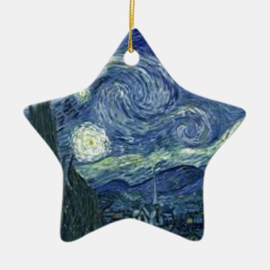 Van Gogh's sterrennacht Keramisch Ornament (Voorkant)