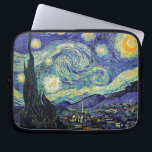 Van Gogh's Sterrennacht Laptop Sleeve<br><div class="desc">Van Gogh's meesterwerk: Sterrennacht.
De Sterrennacht is een olie op canvas door de Nederlandse post-impressionist schilder Vincent van Gogh. Geschilderd in Juni 1889, schildert het het uitzicht van het oosten-onder ogen ziend venster van zijn asielruimte in de heilige-Rémy-DE-Provence af, vlak vóór zonsopgang, met de toevoeging van een geïdealiseerd dorp.</div>
