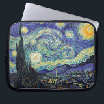 Van Gogh's Sterrennacht Laptop Sleeve<br><div class="desc">Van Gogh's meesterwerk: Sterrennacht.
De Sterrennacht is een olie op canvas door de Nederlandse post-impressionist schilder Vincent van Gogh. Geschilderd in Juni 1889,  schildert het het uitzicht van het oosten-onder ogen ziend venster van zijn asielruimte in de heilige-Rémy-DE-Provence af,  vlak vóór zonsopgang,  met de toevoeging van een geïdealiseerd dorp.</div>