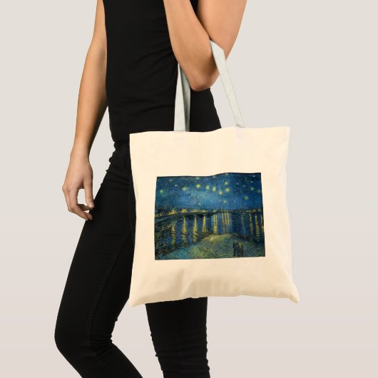 Van Gogh's Sterrennacht over de Rijn Tote Bag (Voorkant (product))