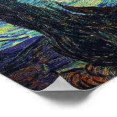 Van Gogh's Sterrennacht Poster (Hoek)