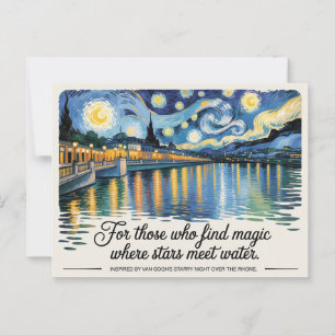 Van Goghs Sterrennacht Rhone Art Inspired Briefkaart